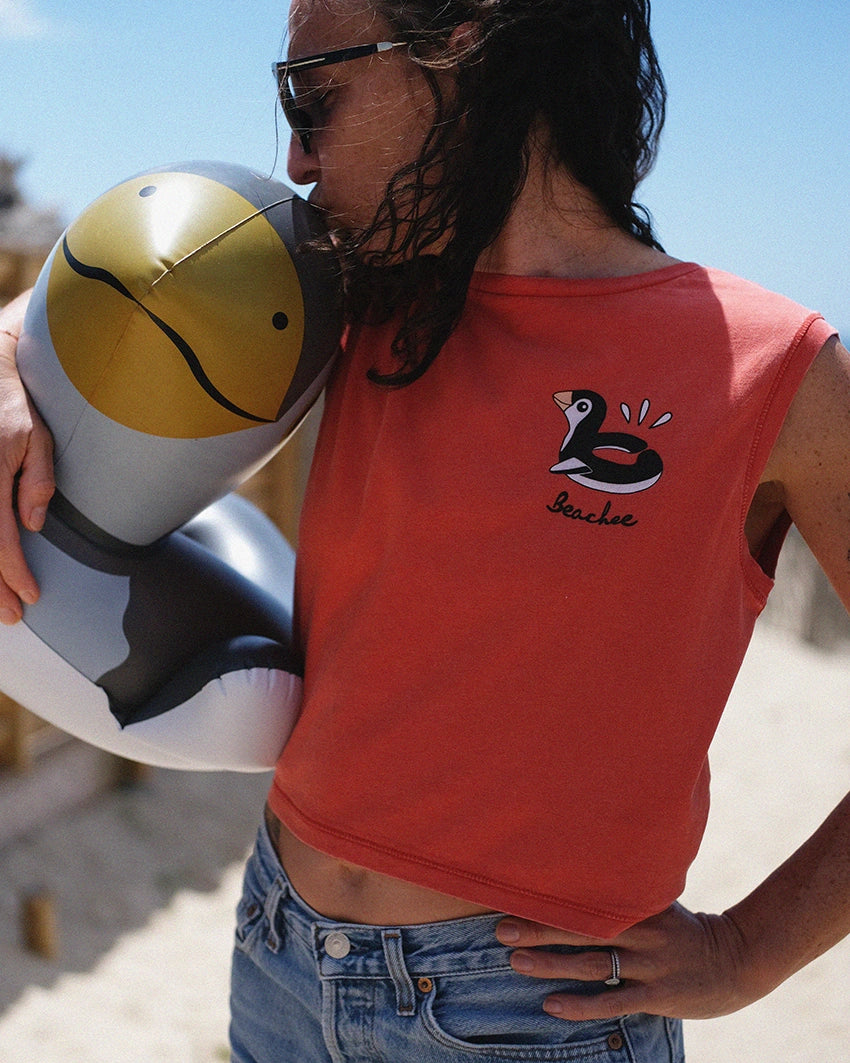 Tee-shirt crop Pinguin