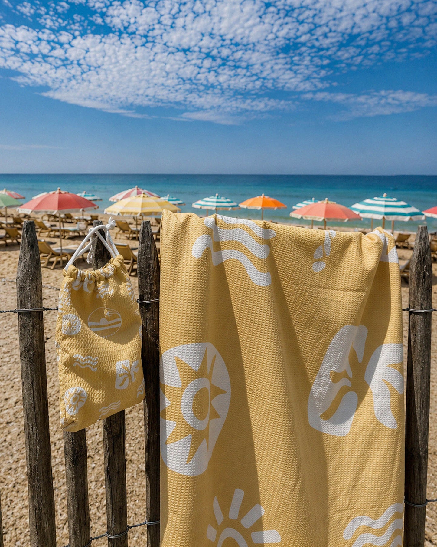 Serviette microfibre gaufrée - SUNNY