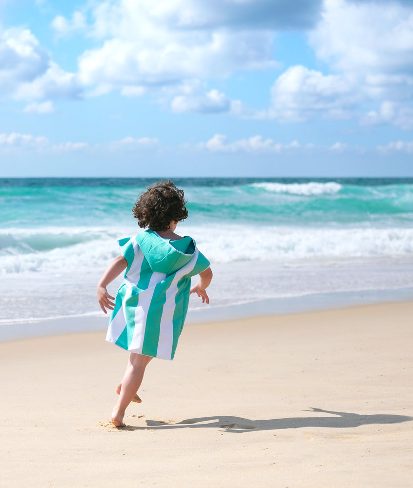 Poncho microfibre Enfant - Vert