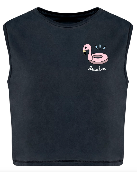 Tee-shirt crop Flamingo