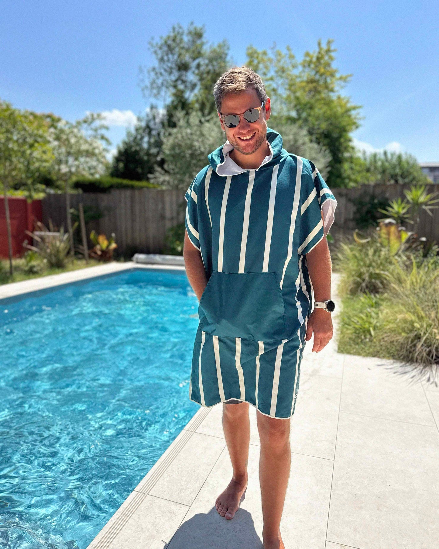 Poncho microfibre Adulte - Deep Sea