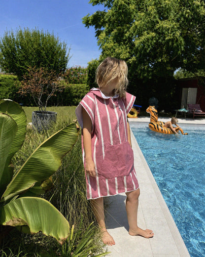 Poncho microfibre Adulte - Salty Pink