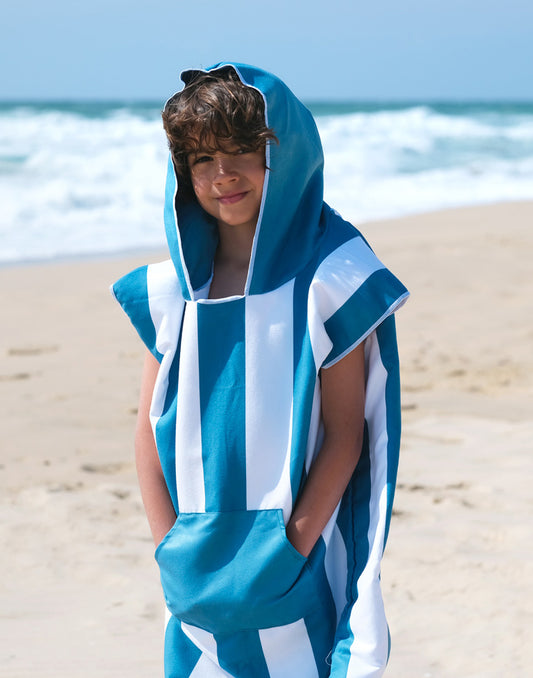 Poncho microfibre Enfant - Bleu