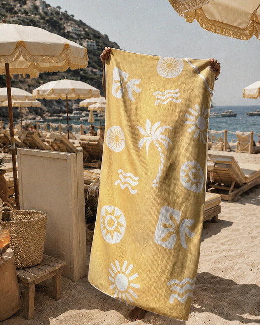 Serviette microfibre gaufrée - SUNNY