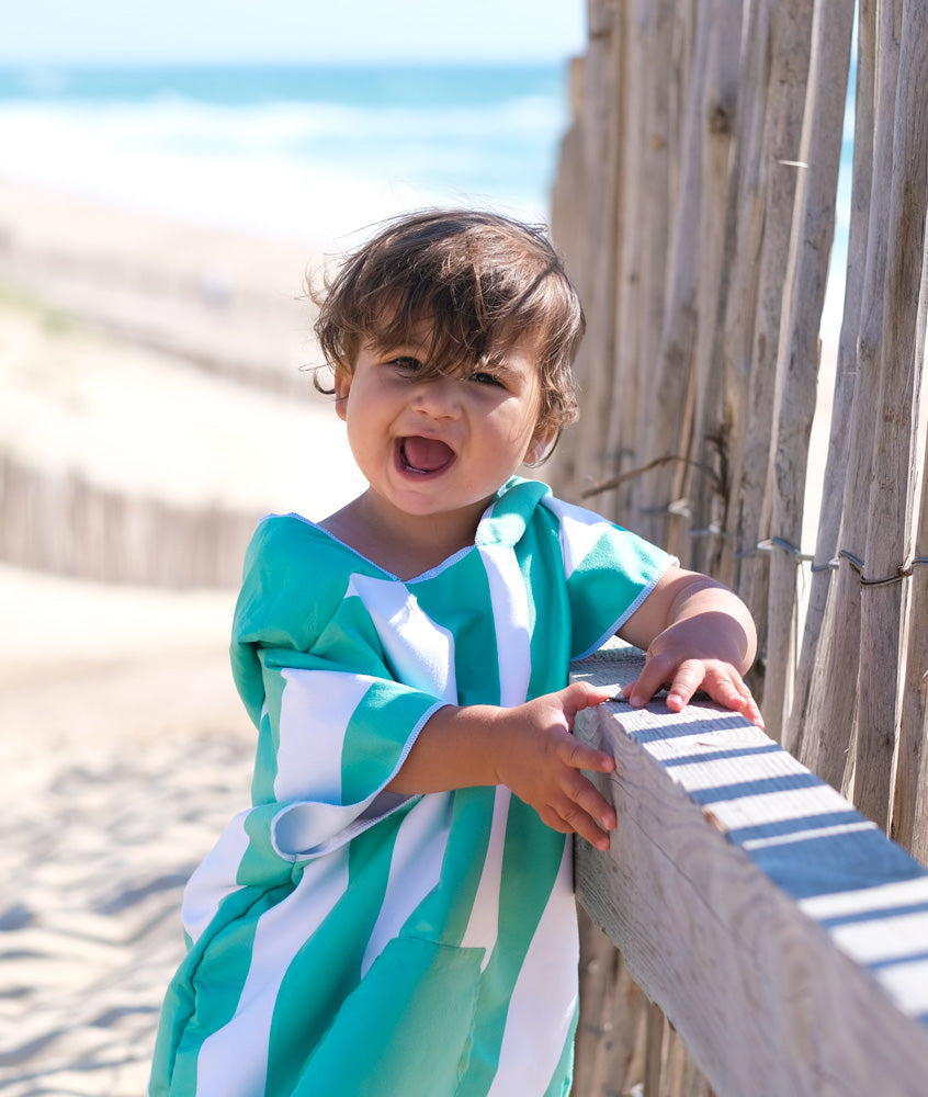 Poncho microfibre Enfant - Vert