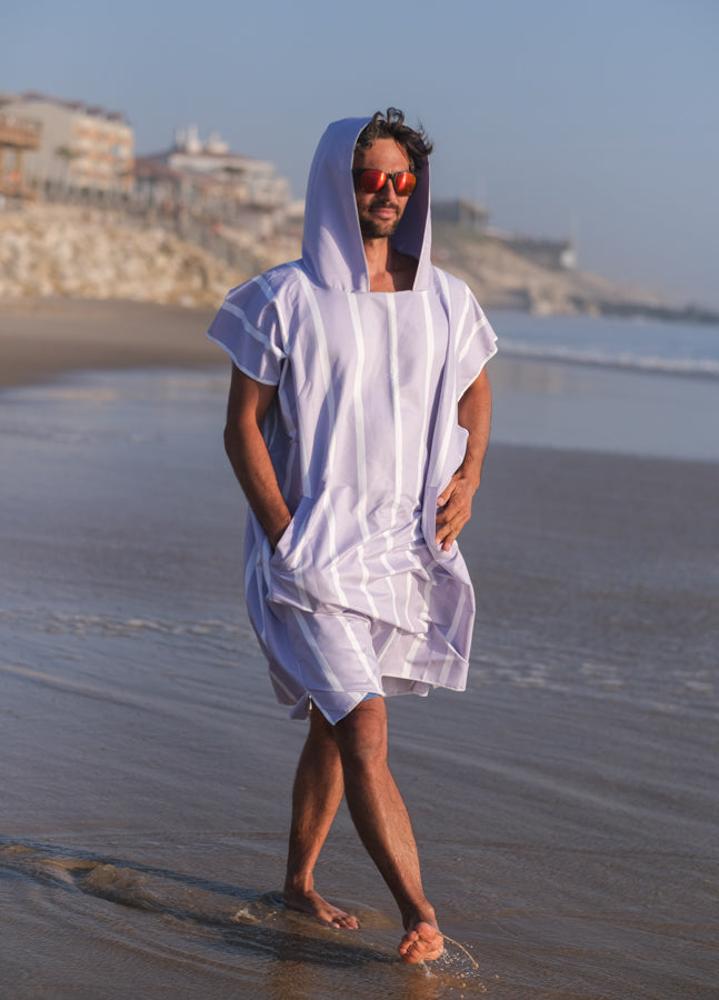 Poncho microfibre Adulte - LILAS